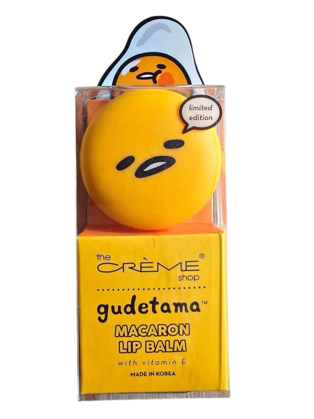 NWT The Crème Shop Limited Edition Gudetama Macaron Lip Balm